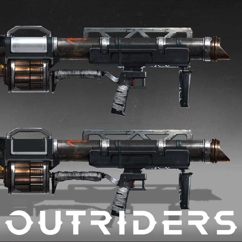 ArtStation - Outriders : Flamethrower/Rocket Launcher