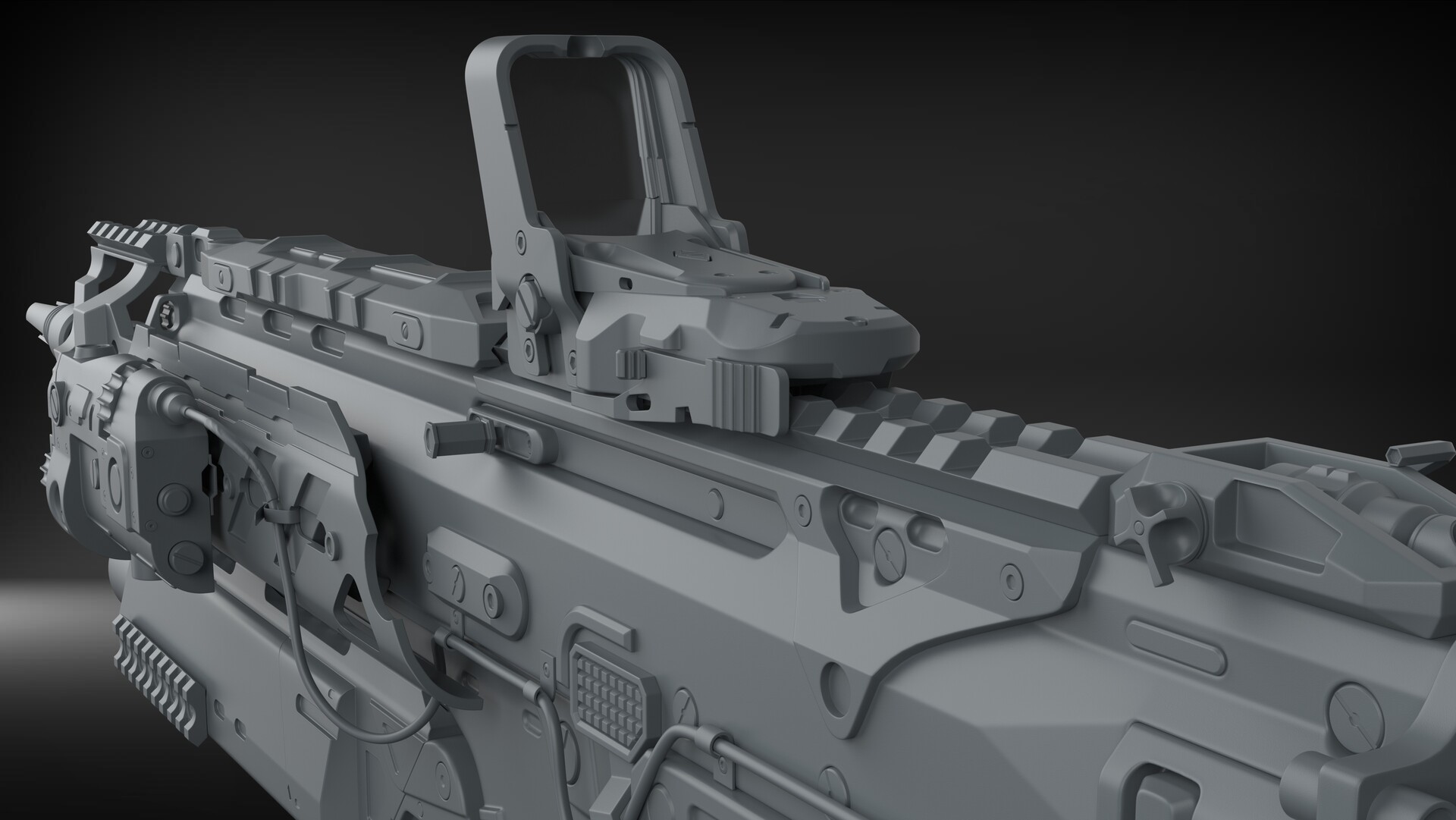 ArtStation - Call of Duty Fan Art - Rampart-17 Assault Rifle - Highpoly