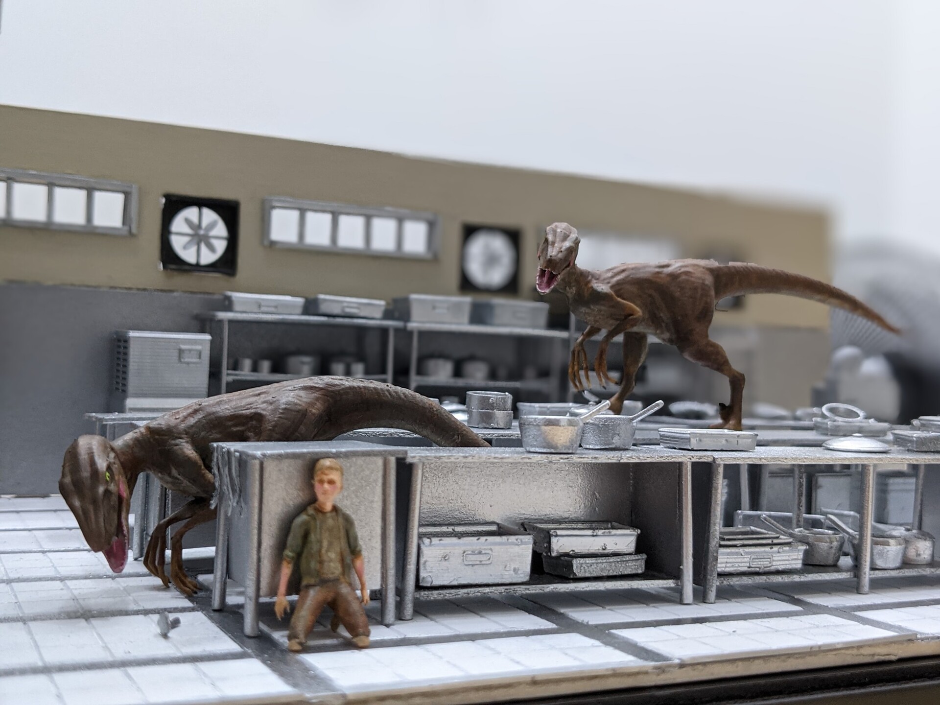 jurassic park kitchen scene lighting