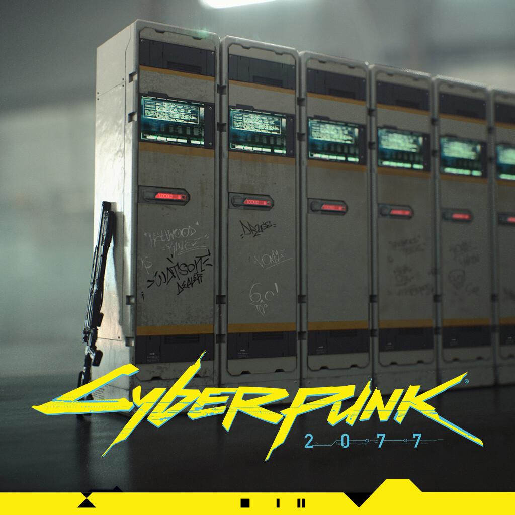 ArtStation Cyberpunk 2077 Weapon Locker and Prop Designs
