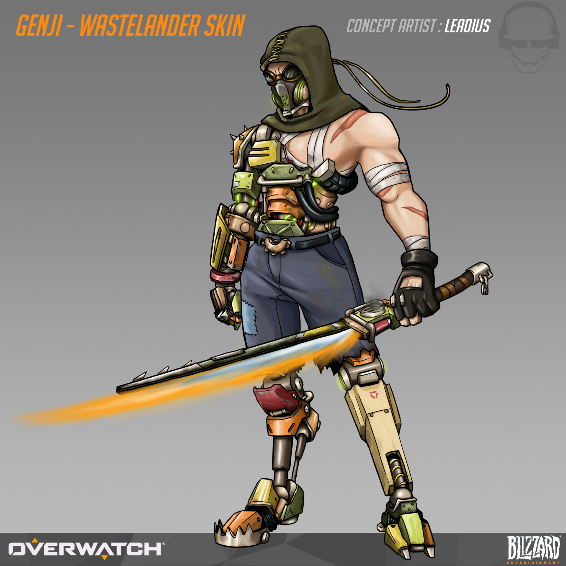 ArtStation   Overwatch   Genji 'Wastelander' Fan Skin