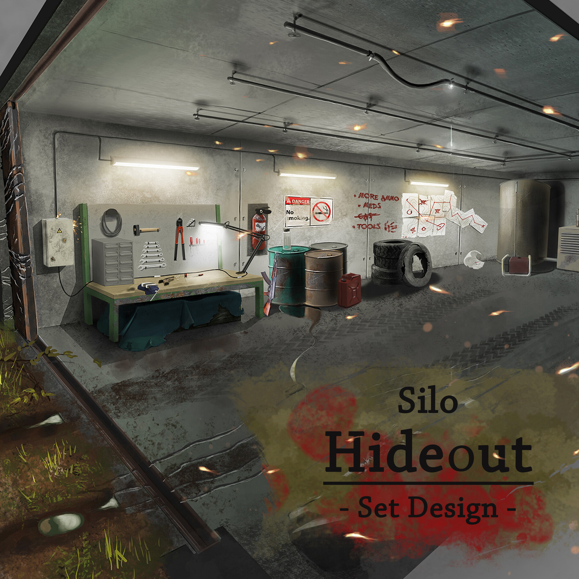 ArtStation - Silo Hideout - Set Design