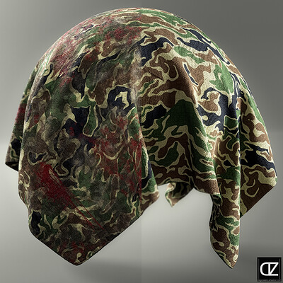 PBR - CAMOUFLAGE WAR FABRIC PACK 01 - 4K MATERIALS