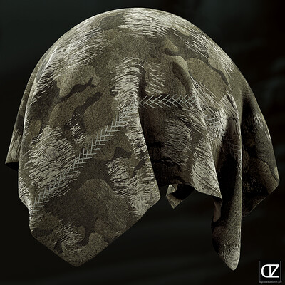PBR - RIPPED WAR CAMOUFLAGE FABRIC - 4K MATERIAL