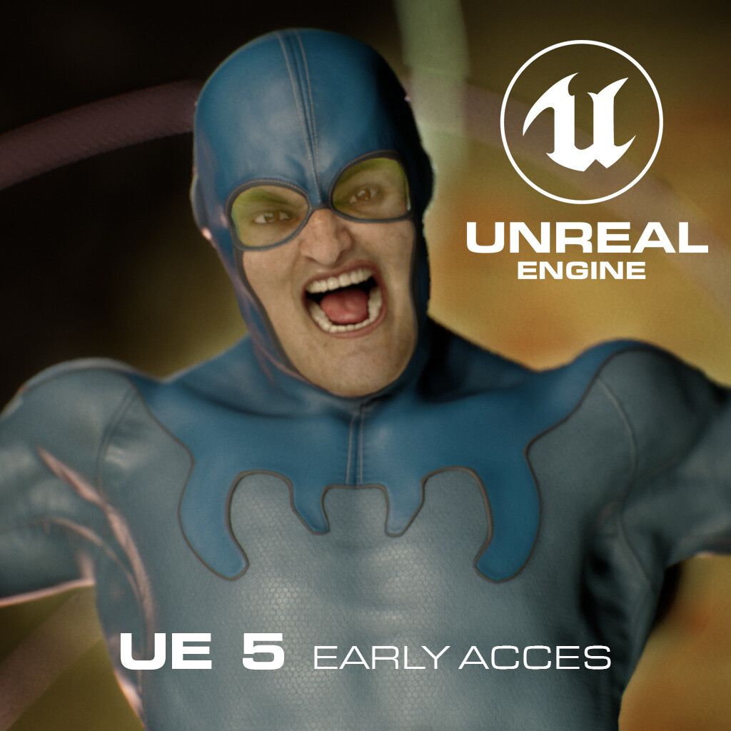 ArtStation - Dropped Blue Beetle into UE5, still working on materials.