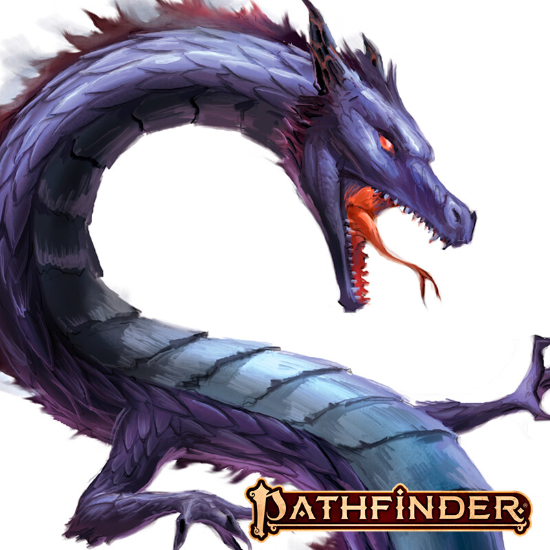 ArtStation - Pathfinder 2nd Edition Bestiary 3, Imperial Young Dragons