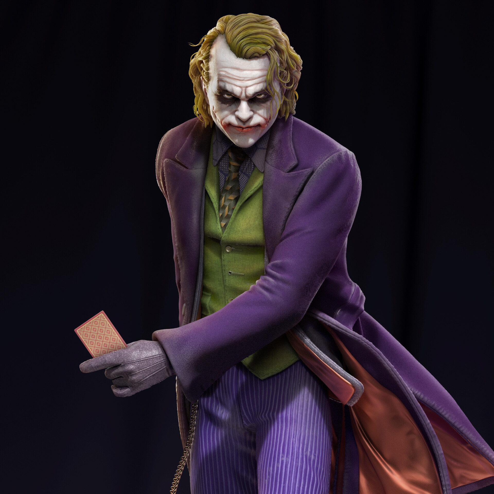 ArtStation - Joker Heath Ledger - Fan Art for 3D Print