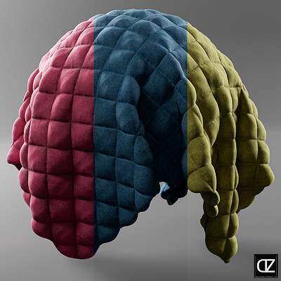 PBR - QUILTED FABRIC 3 COLORS PACK - 4K MATERIAL