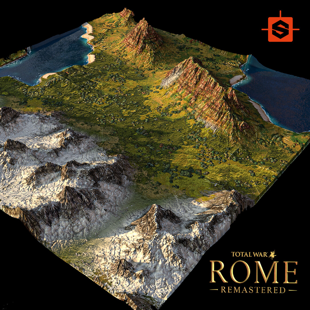 Terrains of "Total War Rome Remastered" - 100% Substance Designer