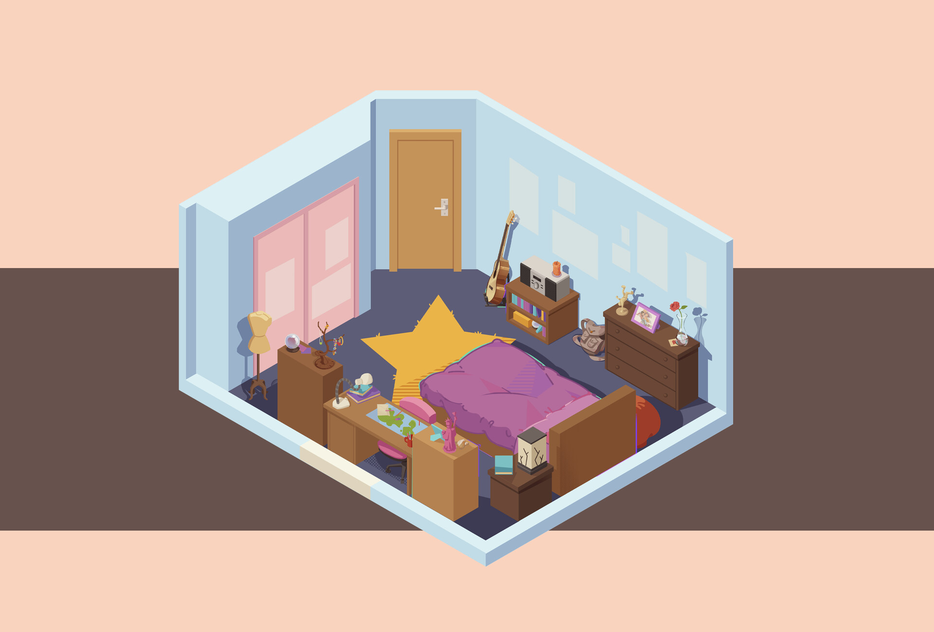 ArtStation - Isometric Level Design 2 - The Sisters: Party of the Year