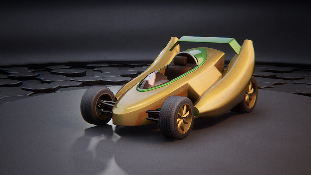 ArtStation AiAi's Blazing Banana car