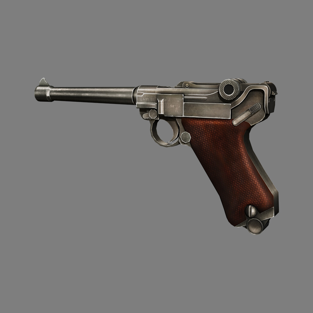 ArtStation - Handpainted Luger P08