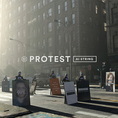 THIS IS A PEACEFUL PROTEST – AI STRING (2)