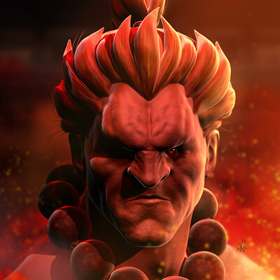 ArtStation - Akuma - Street Fighter fanart WIP