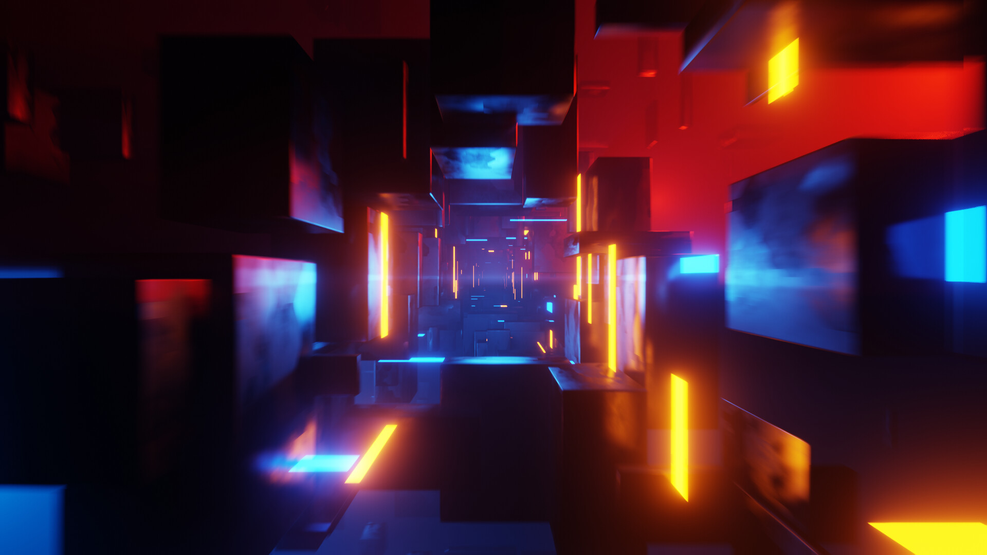 ArtStation - Cubes and Neon