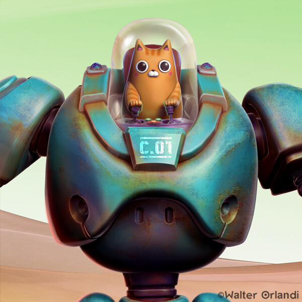 ArtStation Cat on Mars