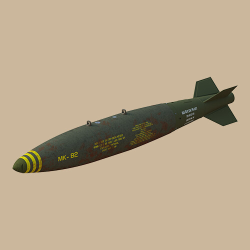 ArtStation Mark 82 (Mk 82) unguided, lowdrag generalpurpose bomb