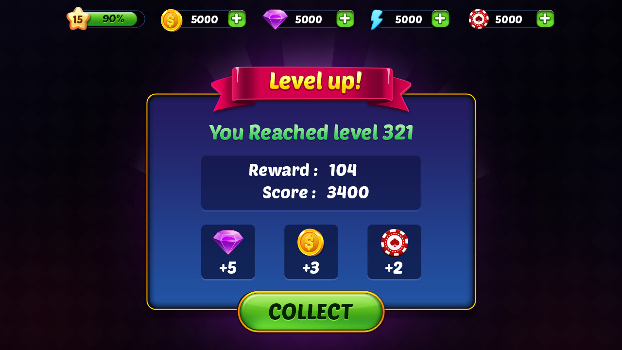 ArtStation - Casino Level up & Reward Screen