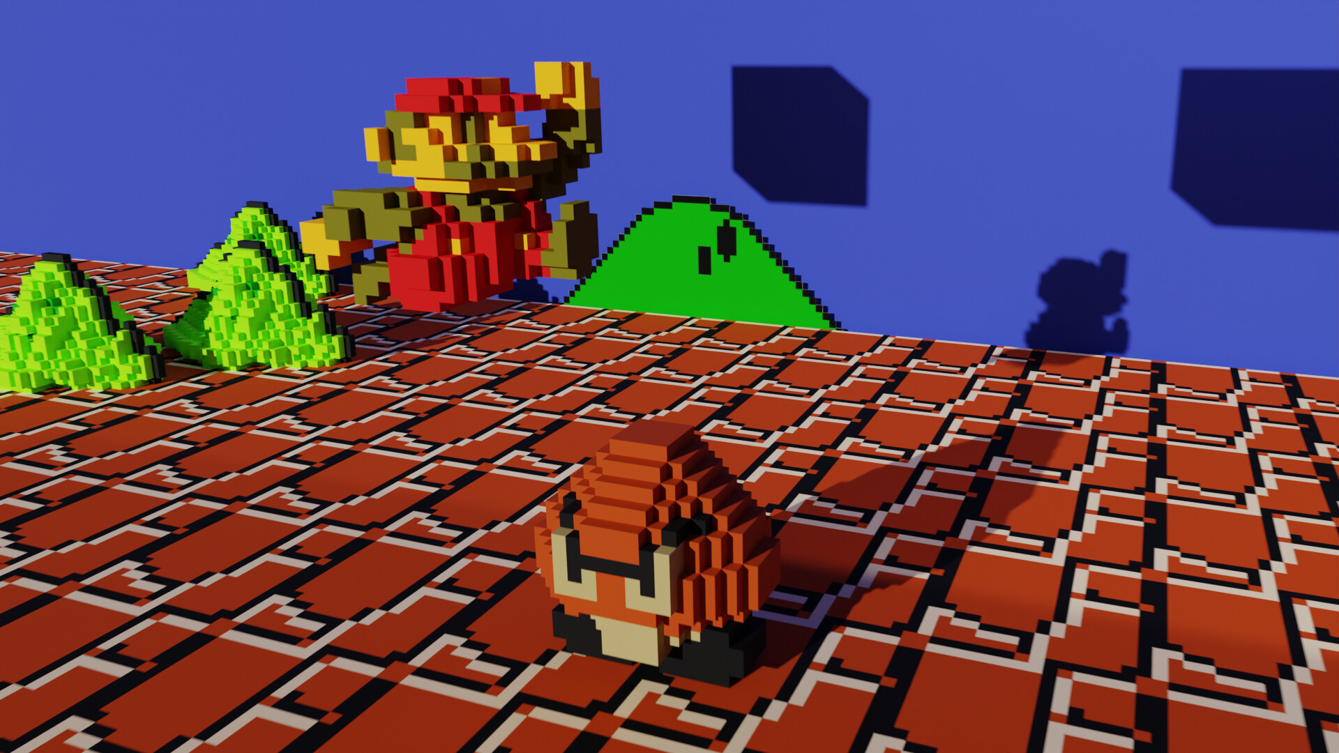 ArtStation - What If Super Mario Bros Had Been In 3D (3D Render)