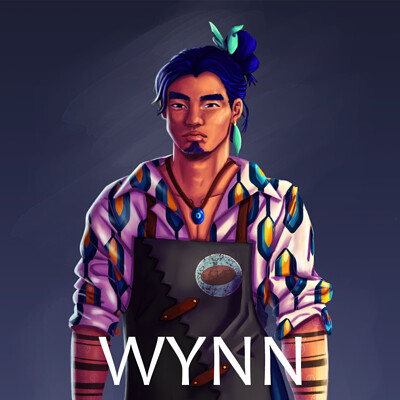 Wynn: Necromantic Barista - 2D Character Design