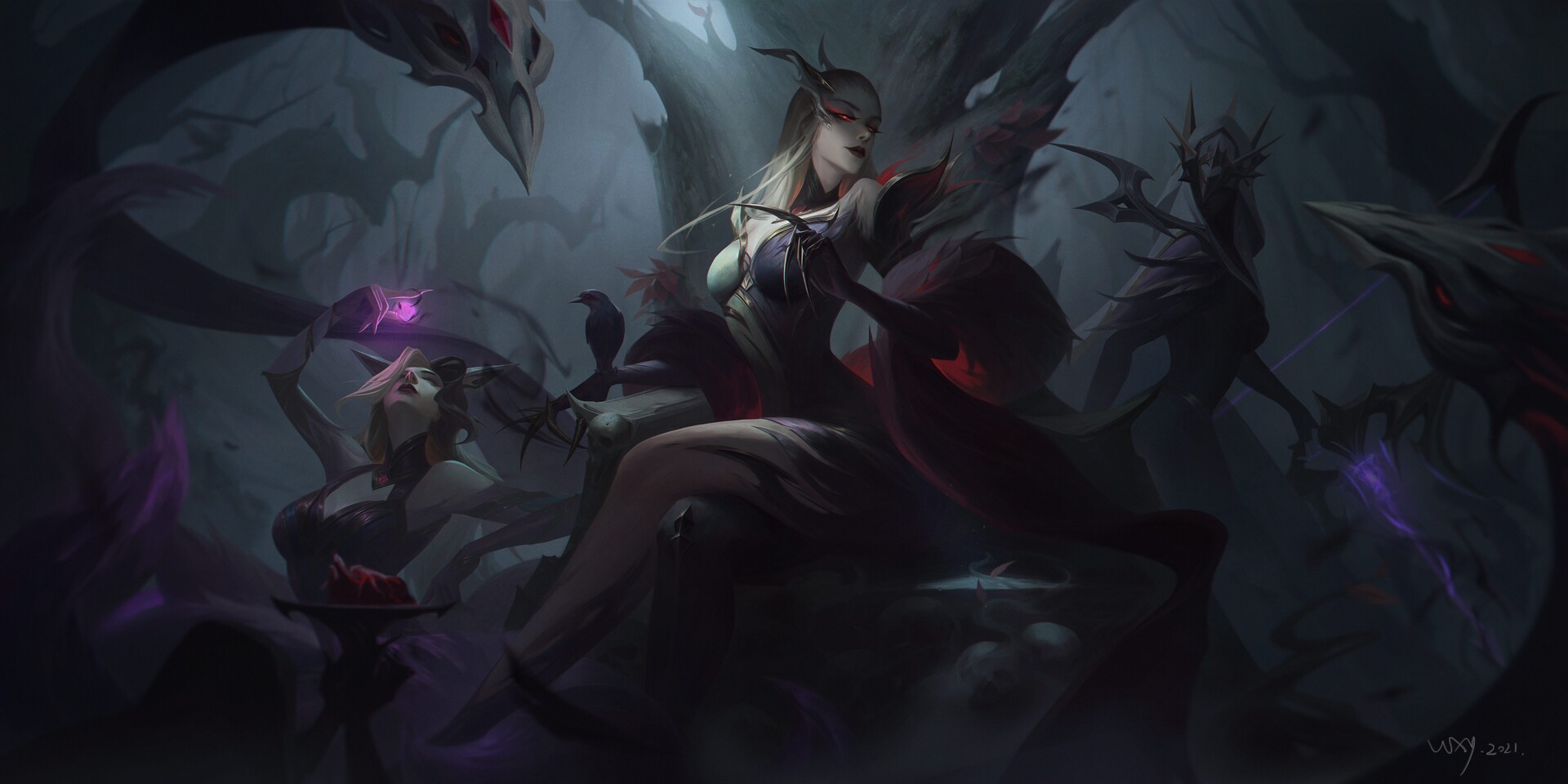 ArtStation - Coven Evelynn Ahri 魔女皮肤