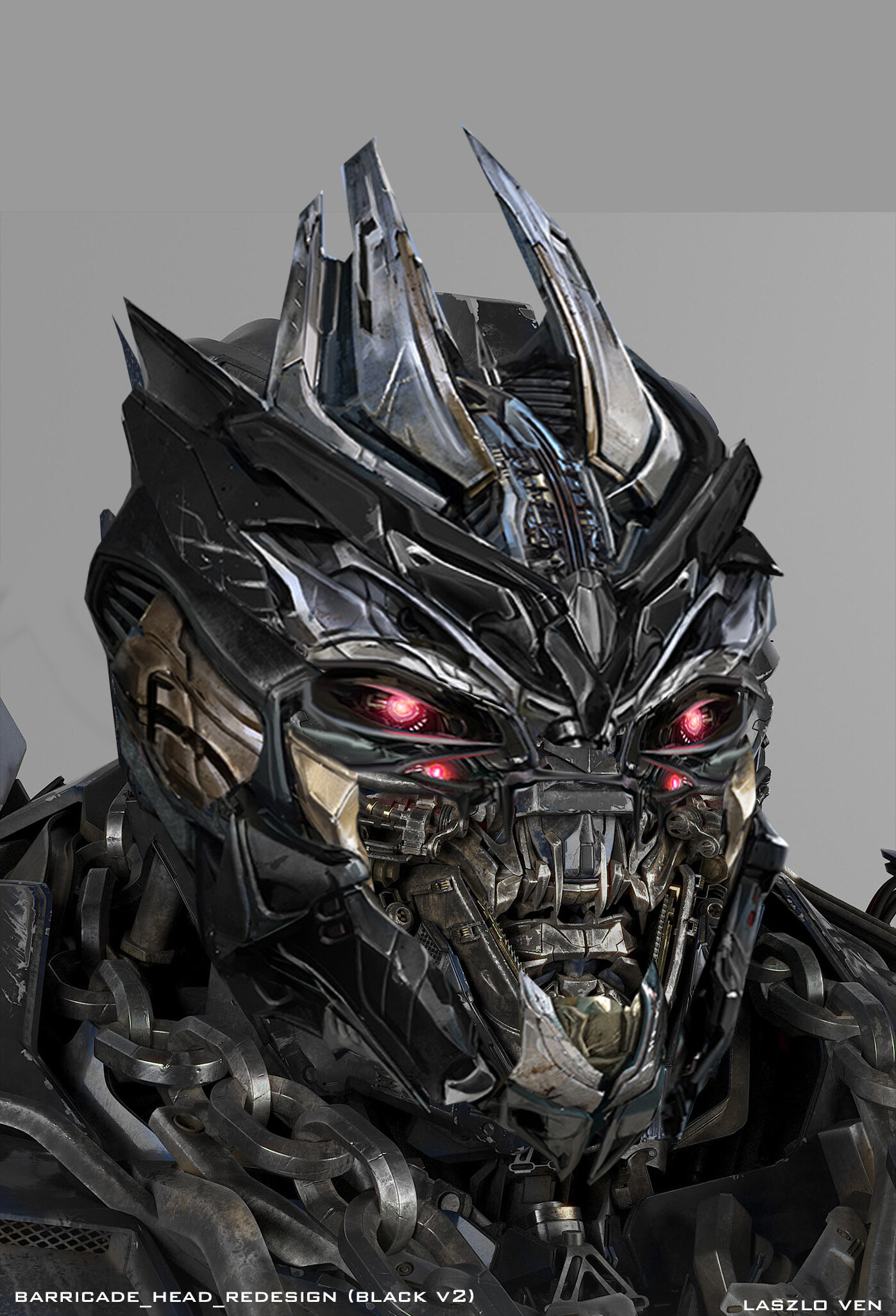 ArtStation - Transformers Rise Of Unicron - Barricade Head Redesign