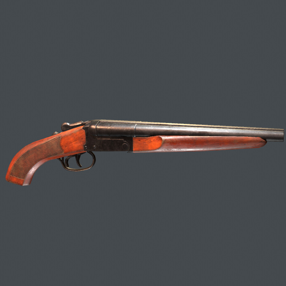 ArtStation - Stoeger Realtime Shotgun - Lowpoly