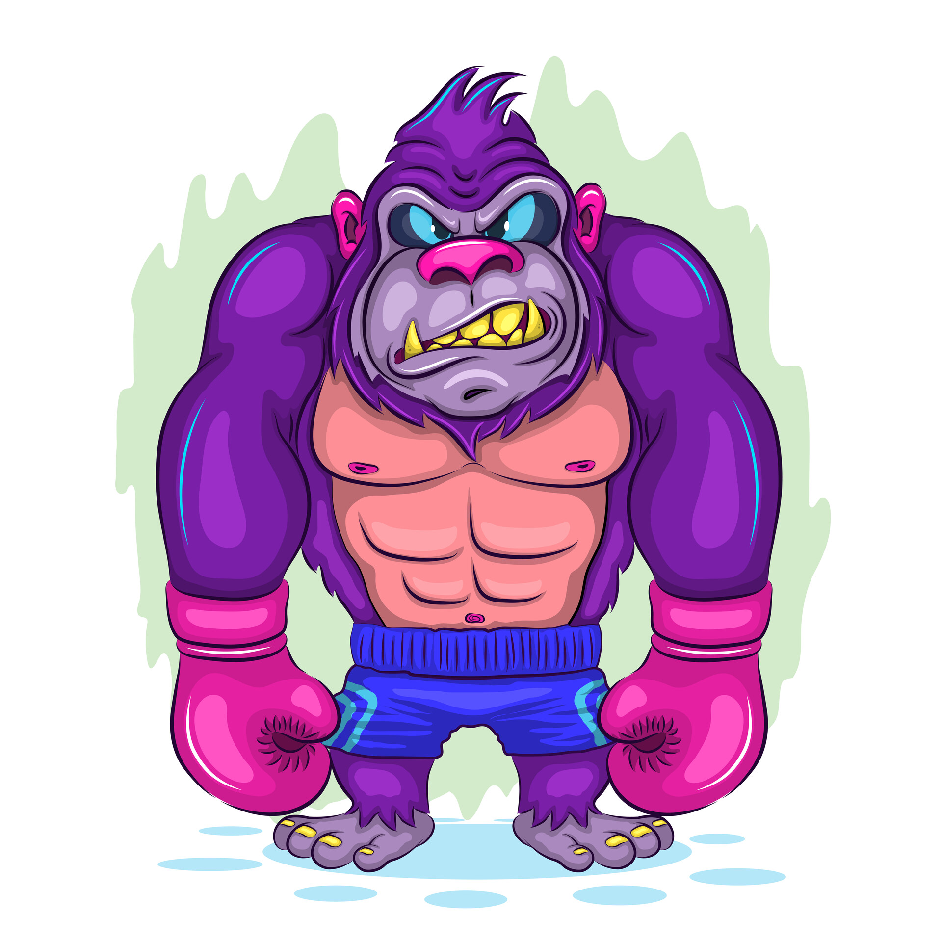 ArtStation - Cartoon Gorilla Boxer.