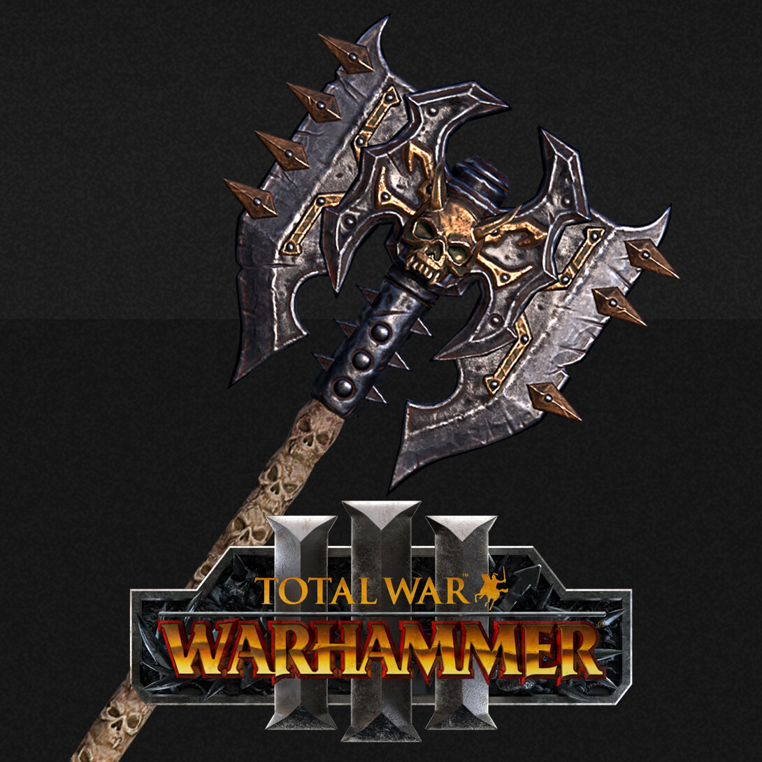 ArtStation - Total War: WARHAMMER III - Bloodthirster Weapons