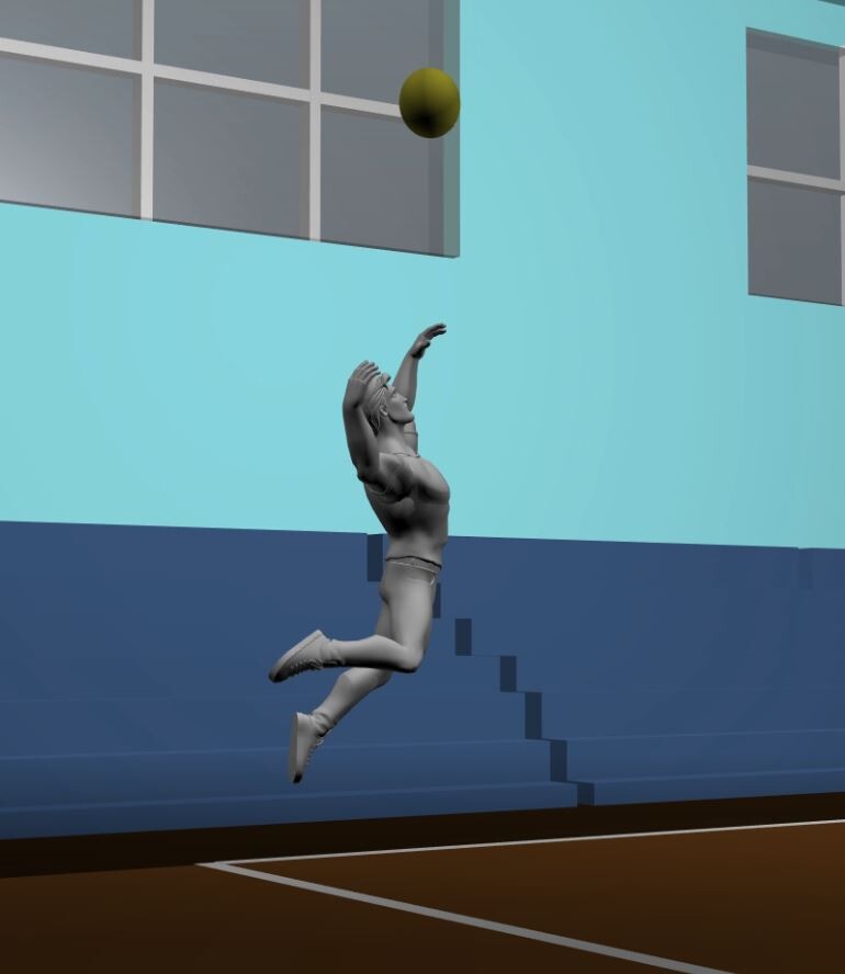 ArtStation Volleyball jump serve