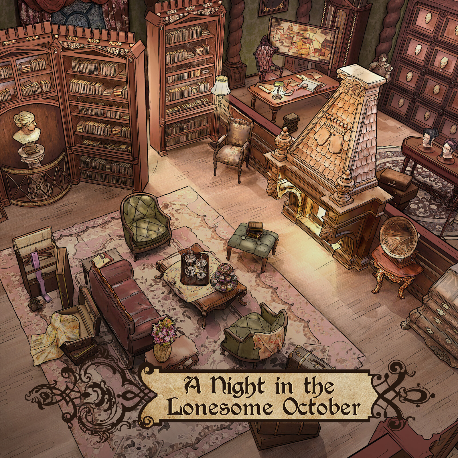  A Night in the Lonesome October - Detective’s Study with Secret Room