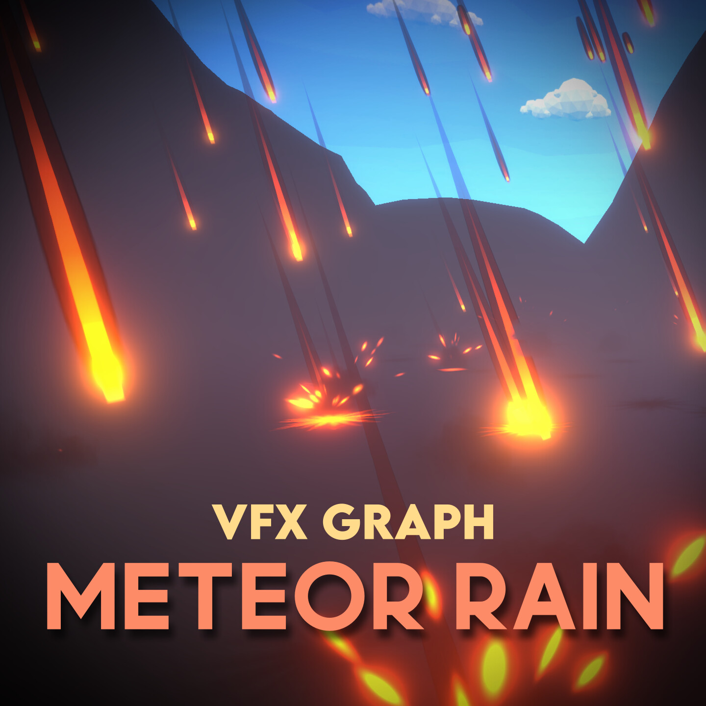 Vfx graph. Метеор Рейн салют.