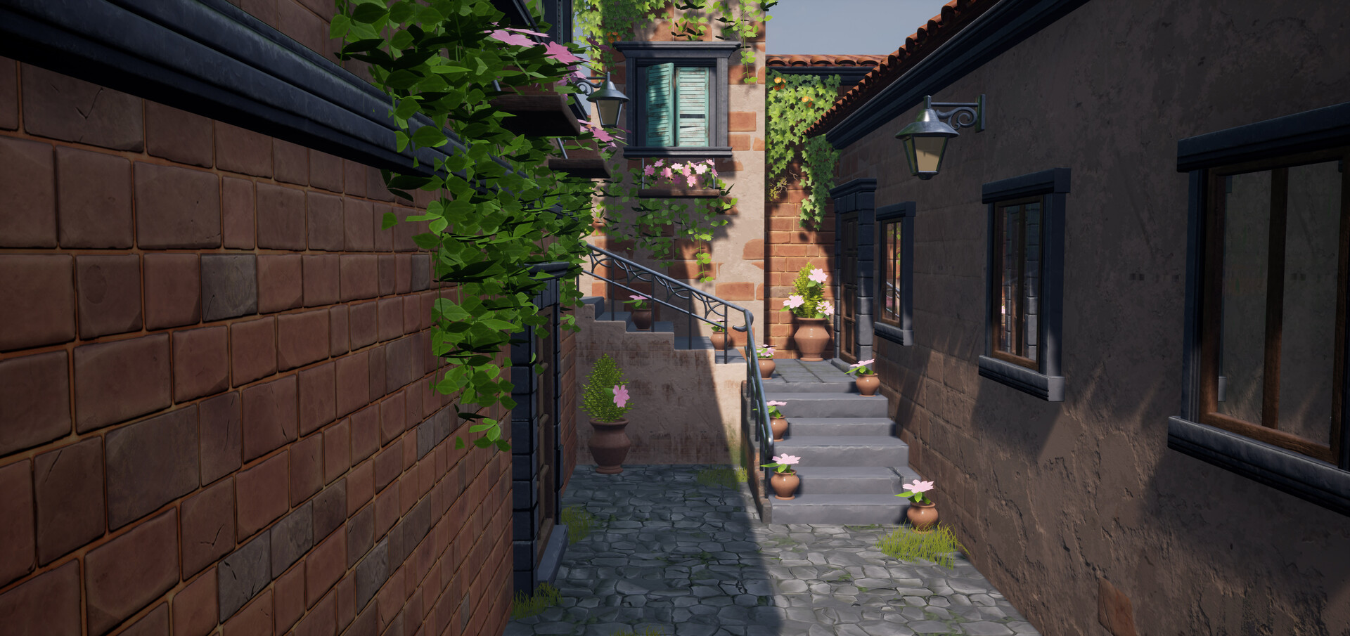 ArtStation - Stylized Italian village street