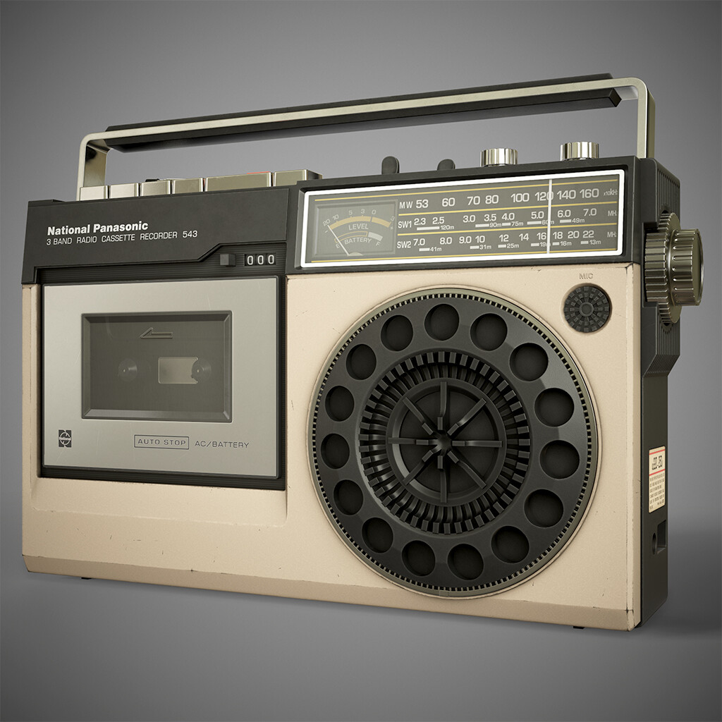 ArtStation - National Panasonic RQ-543ADS Radio