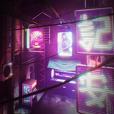 ArtStation - Cyberpunk Alleyway (UE4)