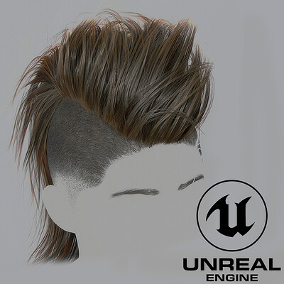 Realtime game Hairstyle - Unreal Engine