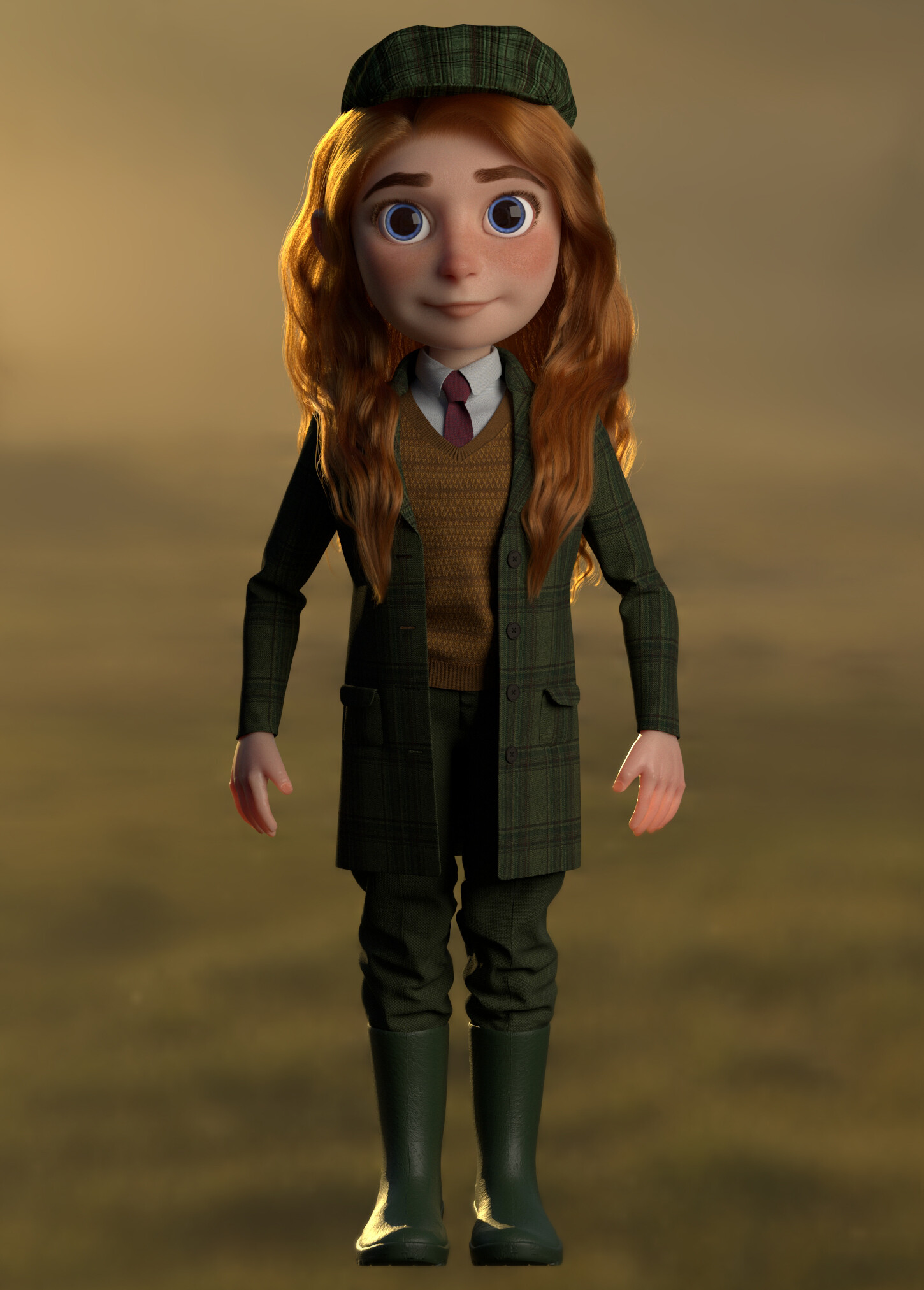 ArtStation - Stylized Character in Tweed clothing/ With Breakdown