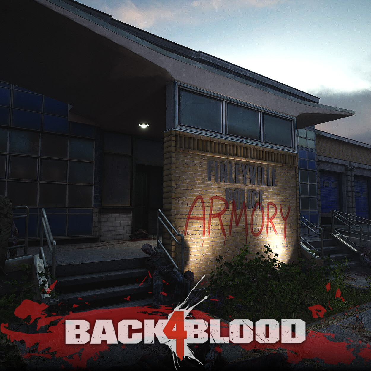 ArtStation Back 4 Blood Finleyville Police Station Exterior