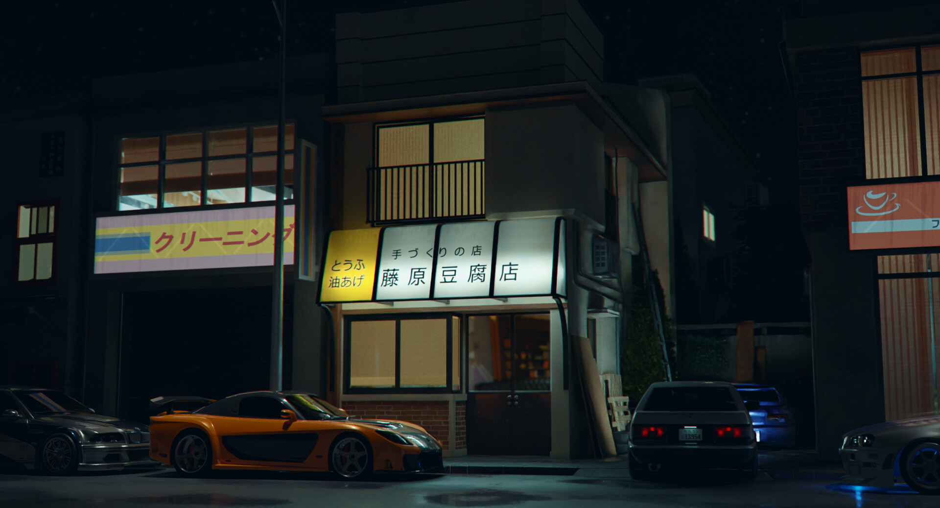 ArtStation Fujiwara Tofu Store Legendary Car Meet