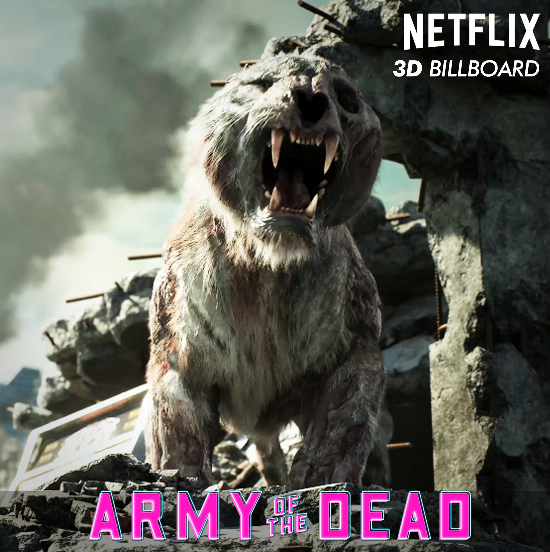 ArtStation - Netflix: Army of the Dead - Valentine (Zombie Tiger Billboard)