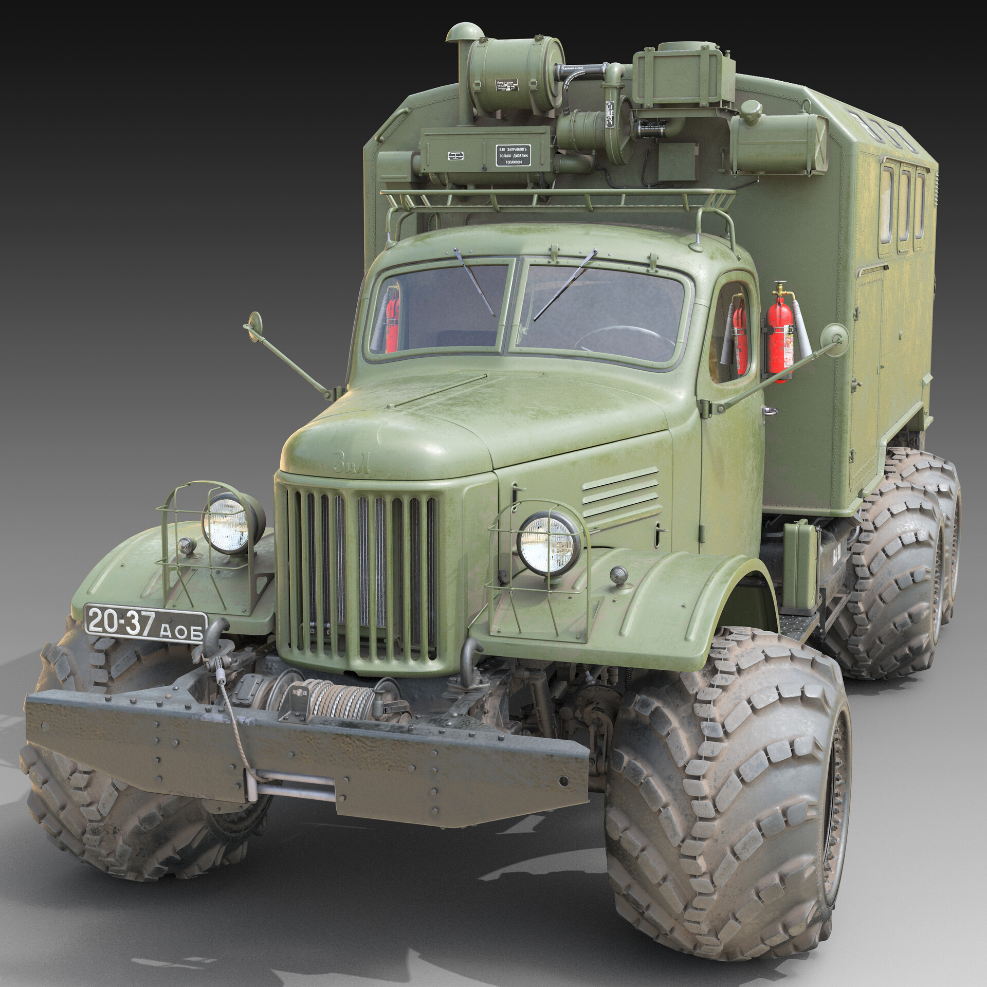 ArtStation - 3D model ZIL-157_KUNG_Wheel Arched.