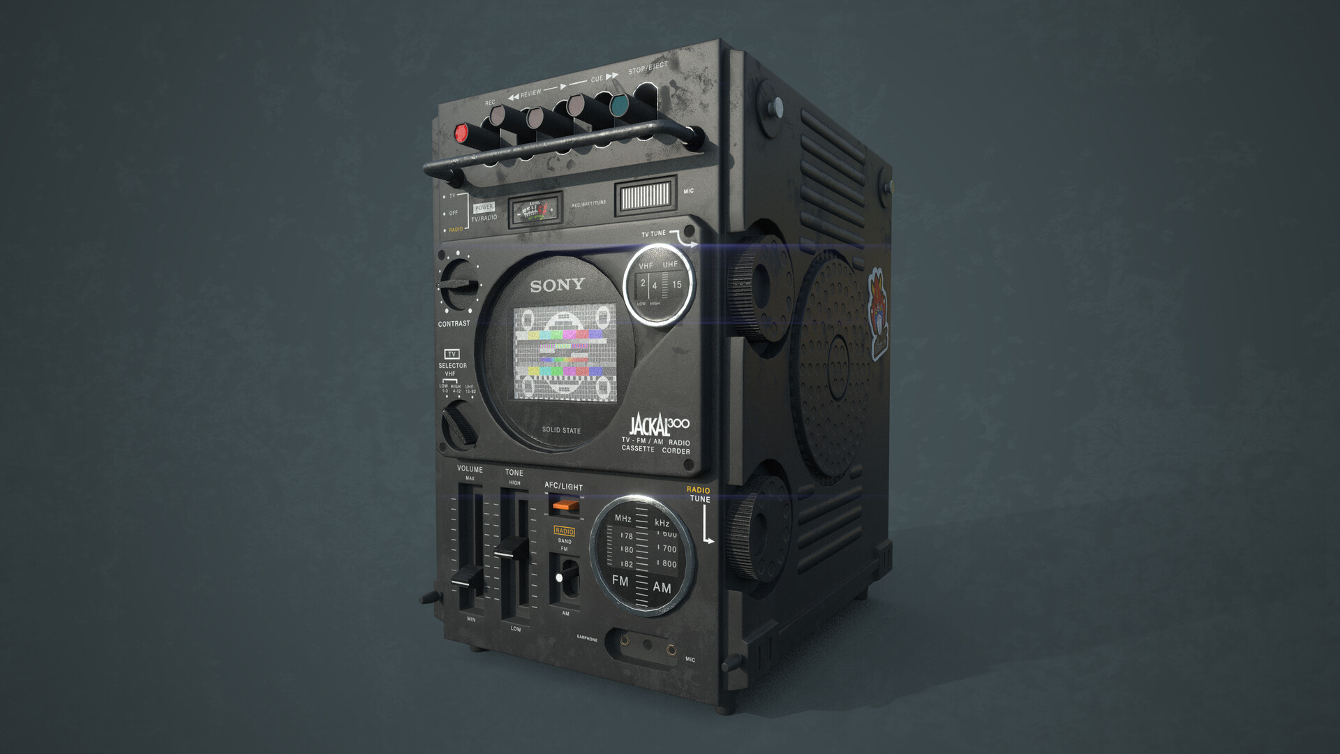 ArtStation - Sony FX-300 Jackal TV/Radio, Late 1970's.