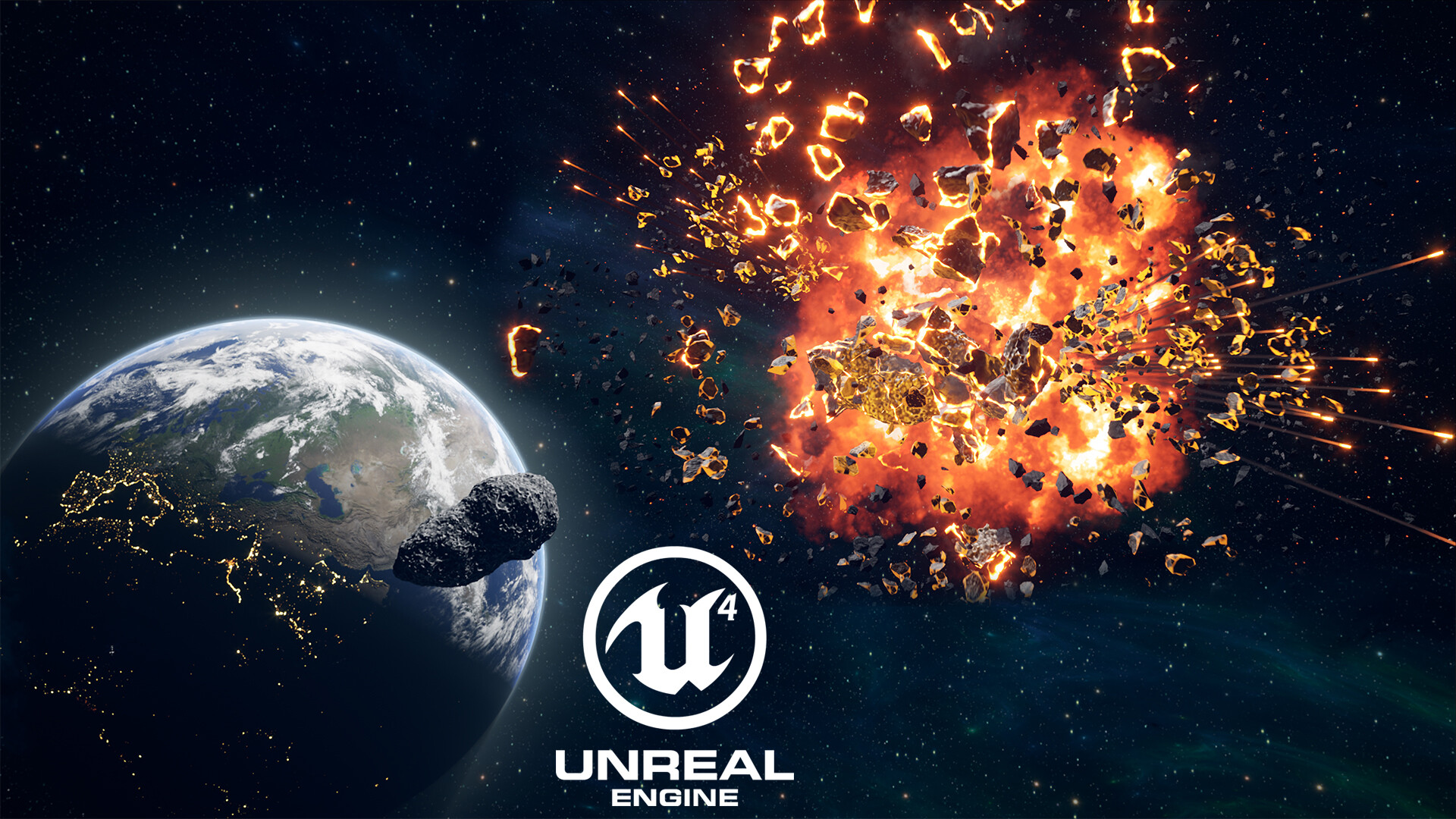 ArtStation - Real Time Asteroid Explosion in UE4