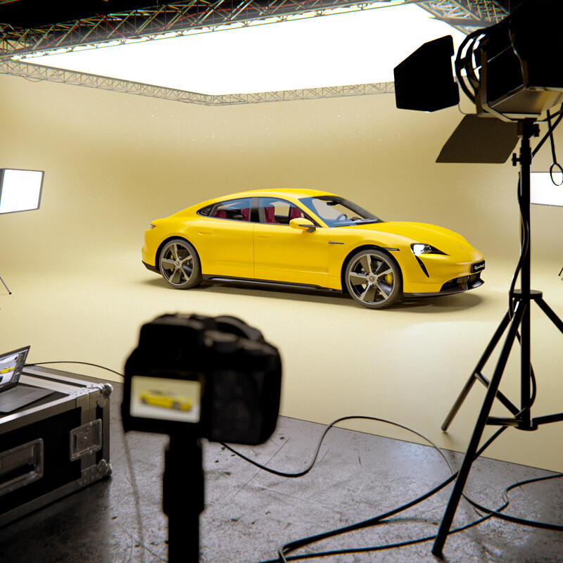 Porsche Taycan 3D Photo Shooting