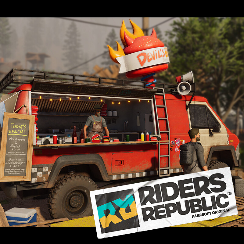 ArtStation - Riders Republic Burger Van Interior