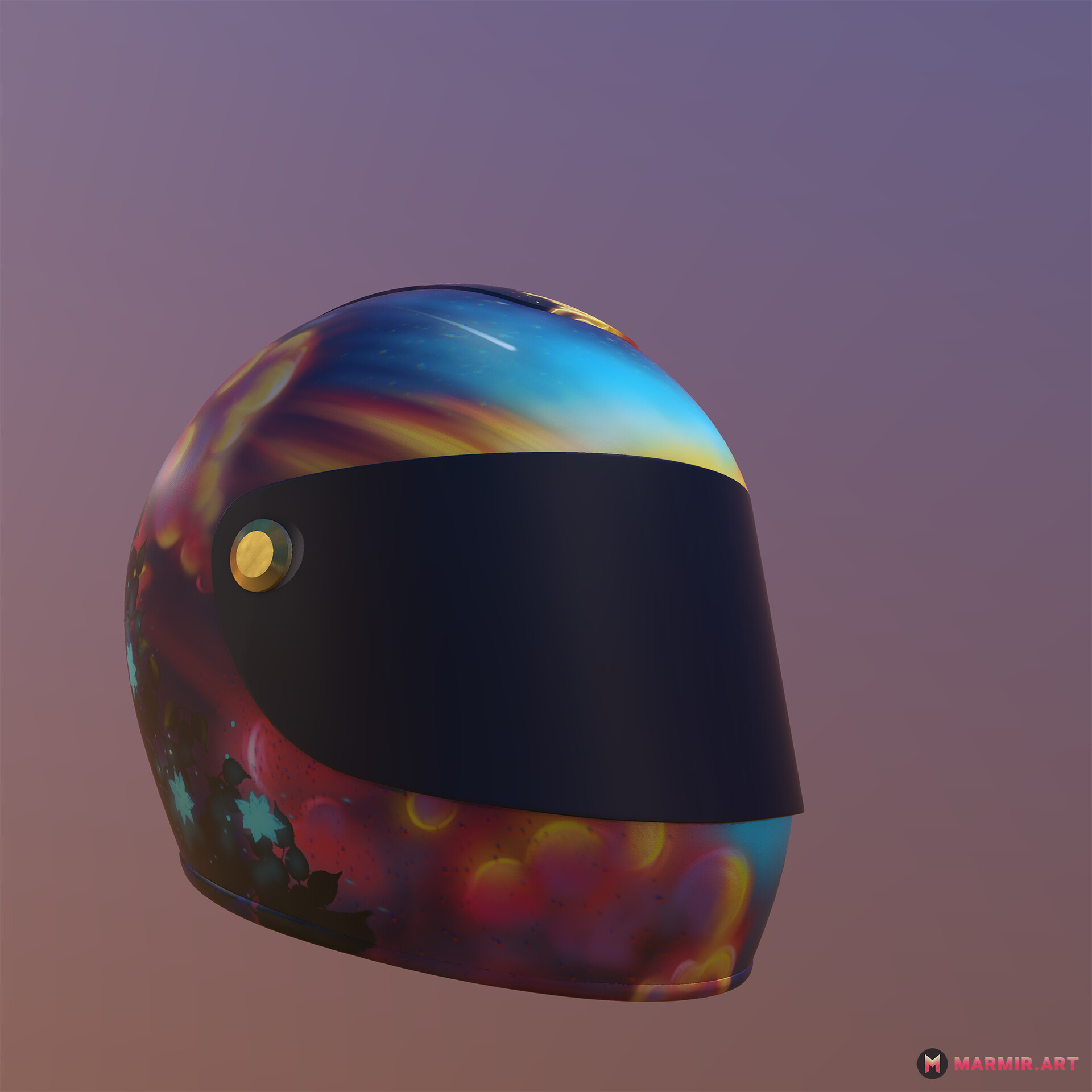 ArtStation - Motorcycle Helmet | #ARTMASH | Procreate Challenge | 3D ...