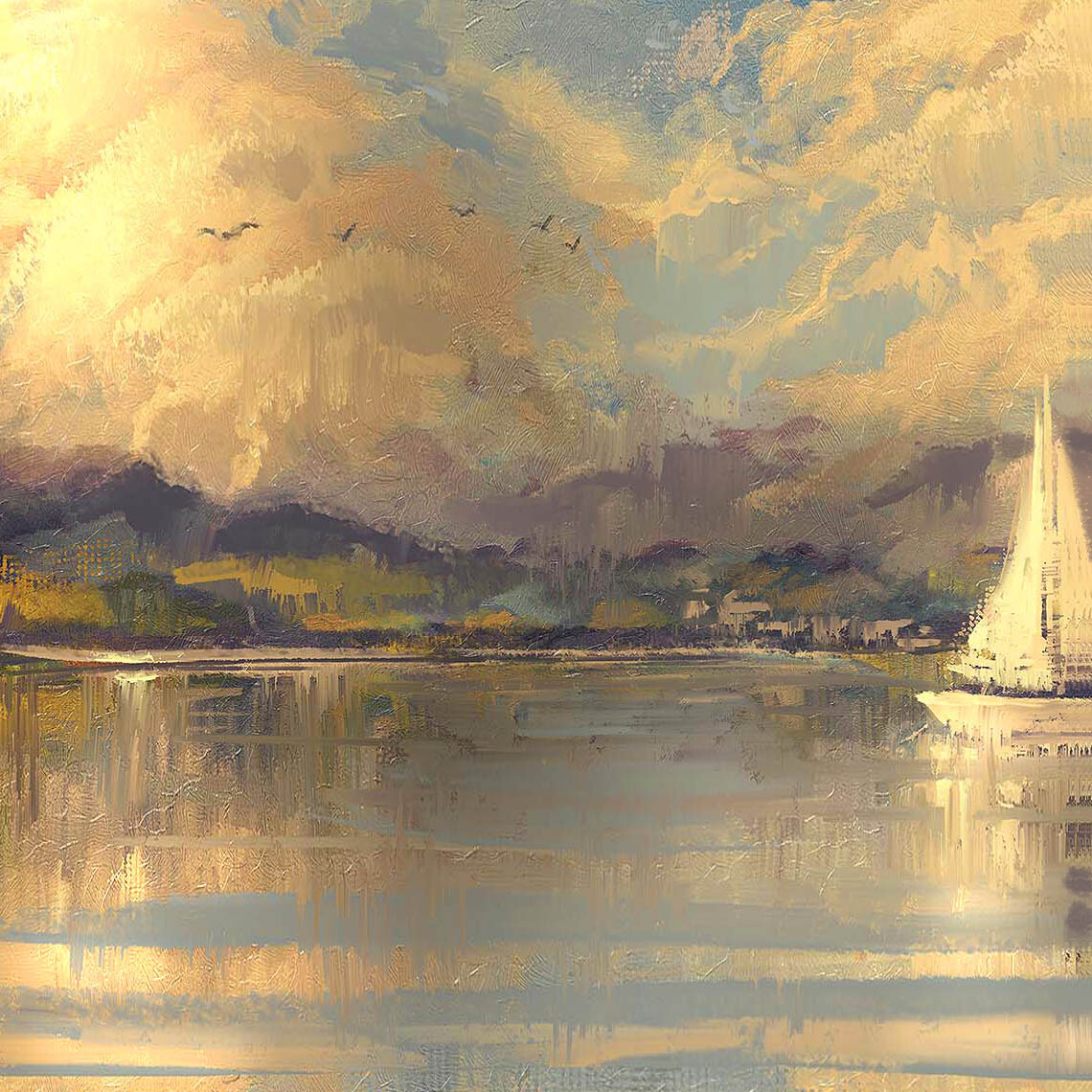 Digital Fine ART Oil Painting - Sailor's Dreams