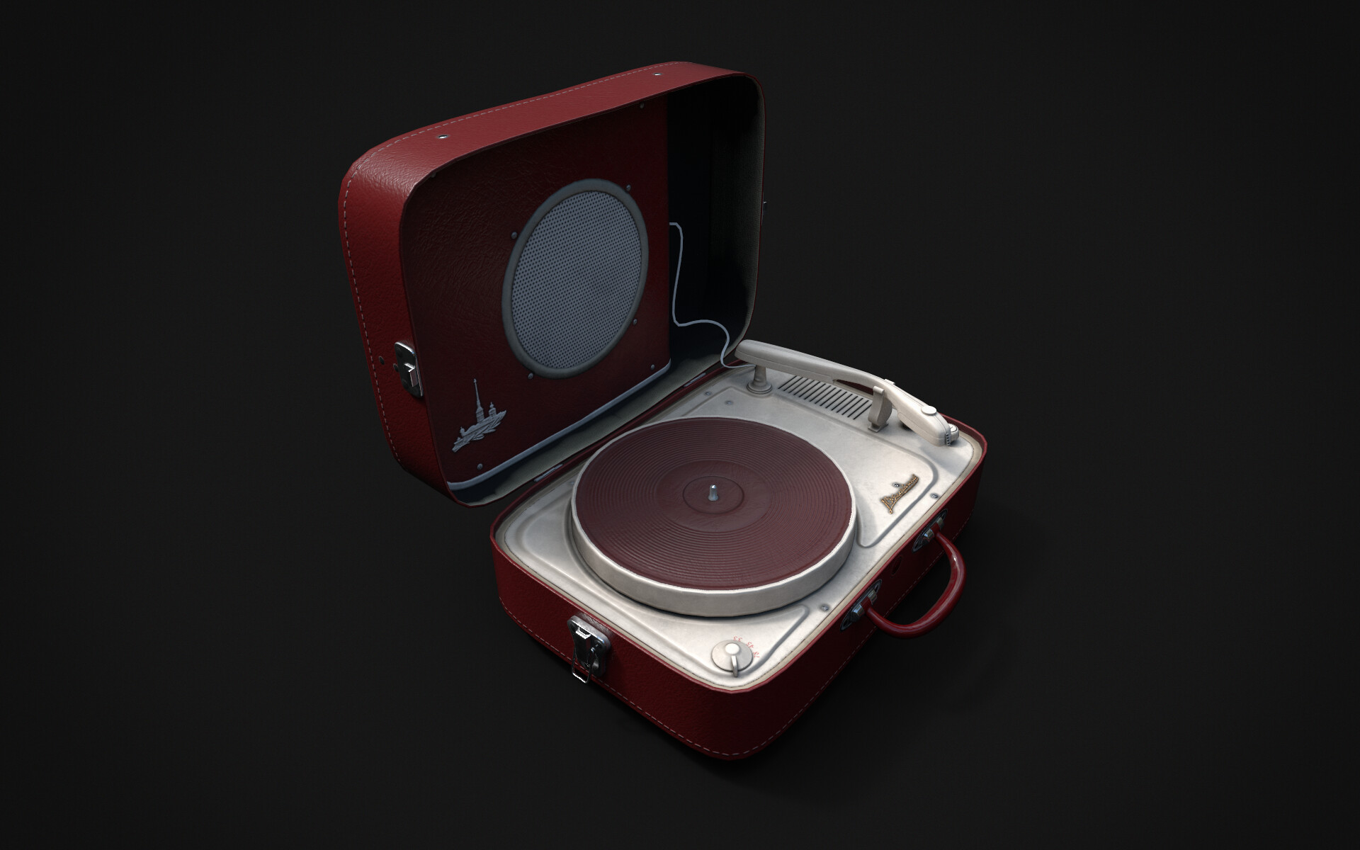 ArtStation Vintage Portable Gramophone Anniversary   Oleksandr Danylchenko Oleksandr Danylchenko Grampreview 