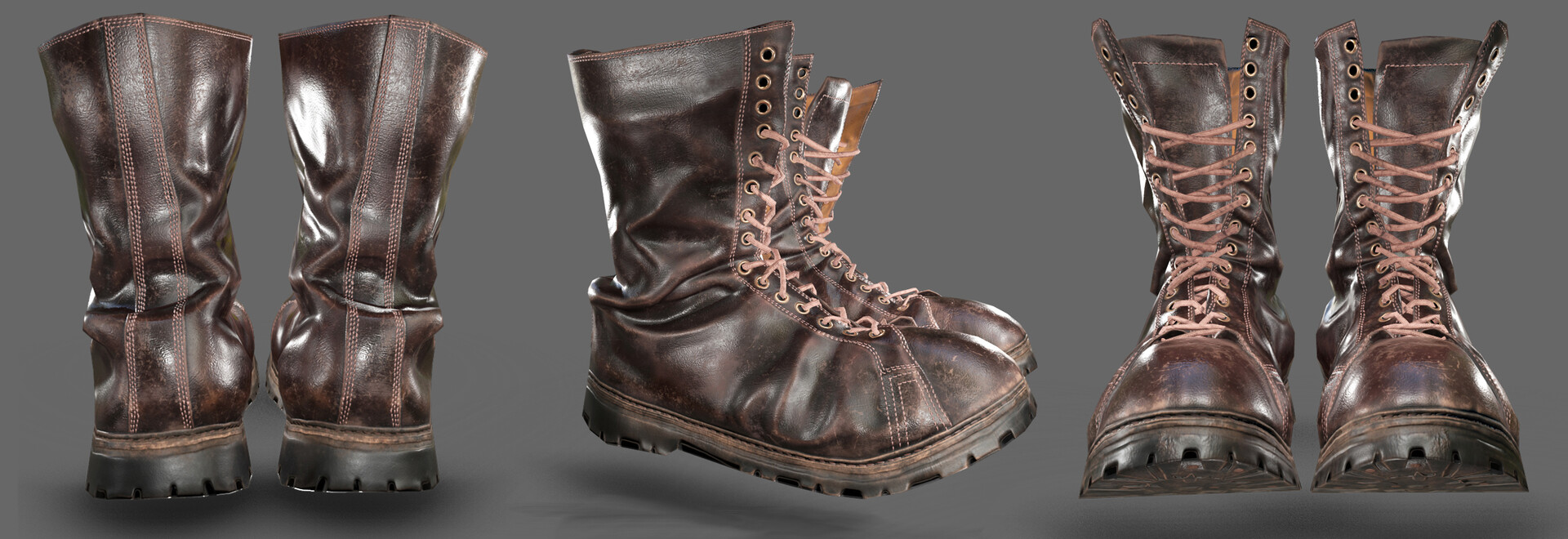ArtStation - Leather Boots ( commission work)