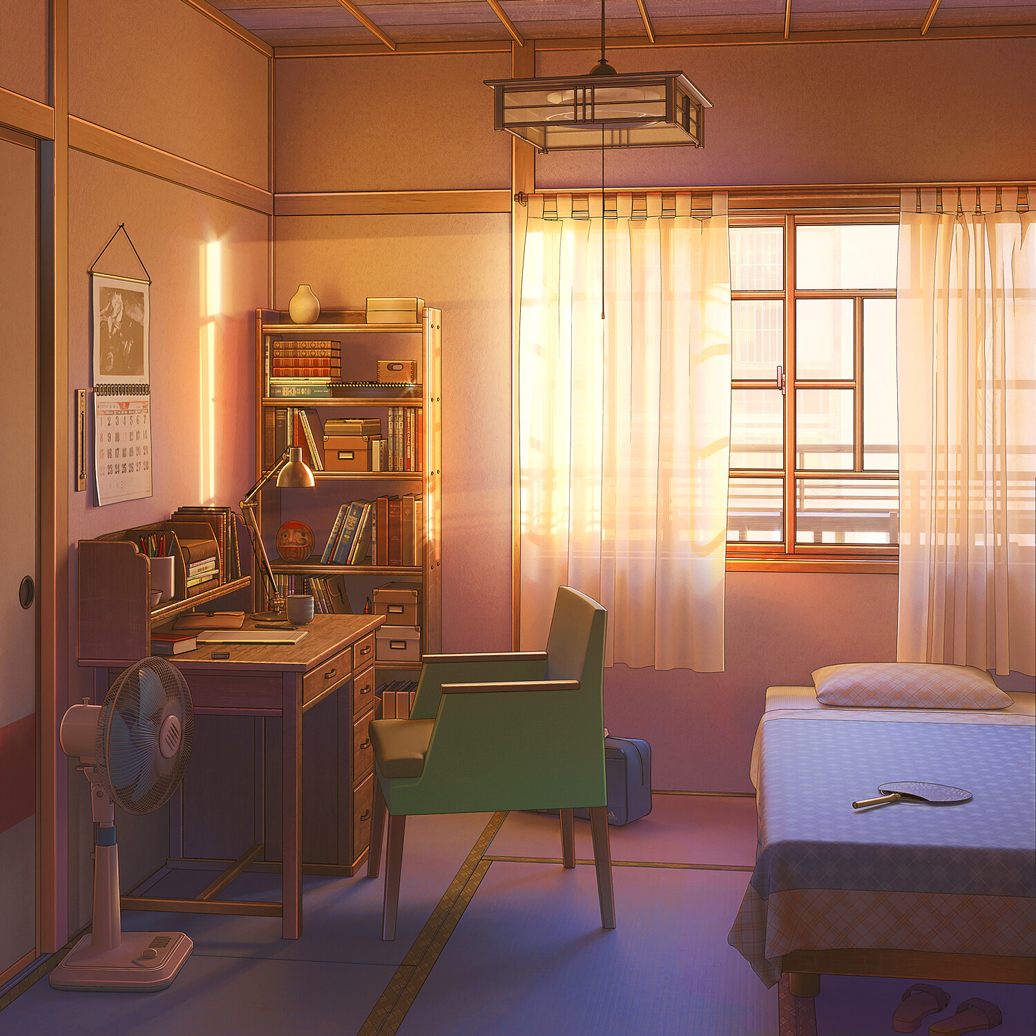 ArtStation - Kagome room sunset version.